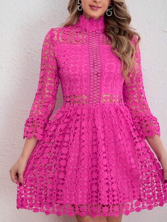 Dresses & Skirts - Pink lace dress